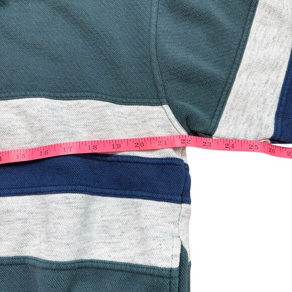 90s Vintage AZ Sport Color Block Collared Sweatshirt Large - Picture 4 of 6